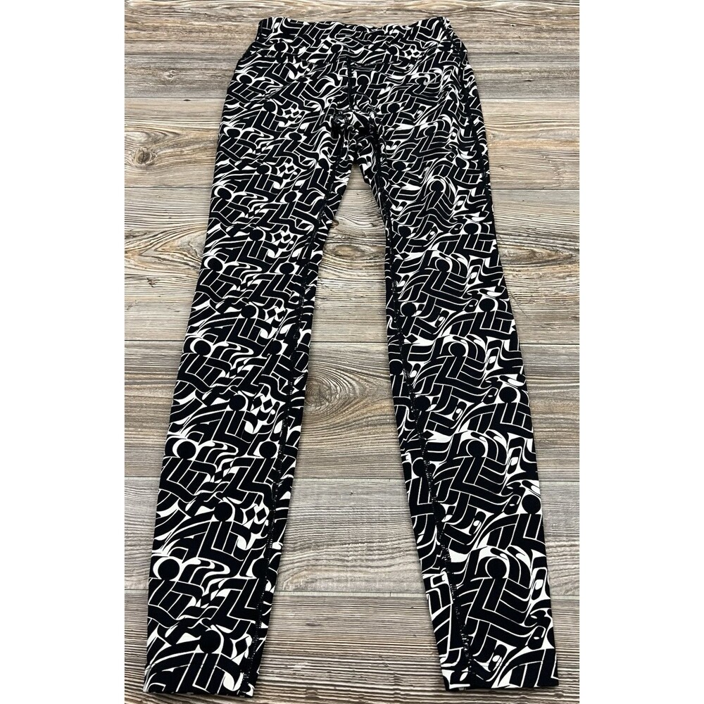 Nike Leggings Women's S Dri-Fit Black White Running Mid Waist